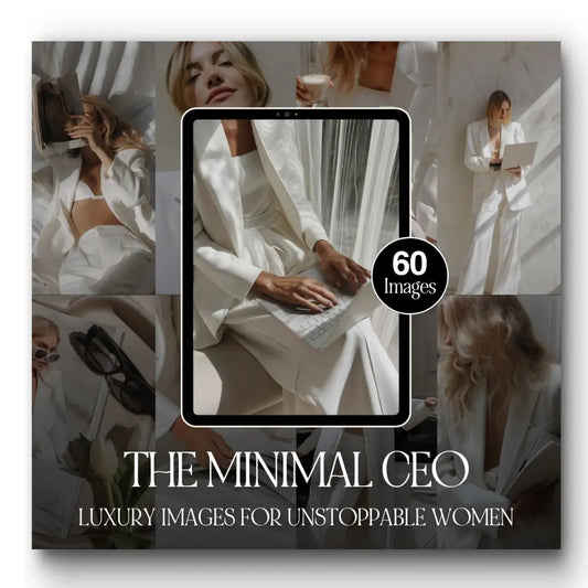 The Minimal CEO Stock Image Collection | 60 AI-Generated Photos with PLR & MRR Rights Boundless PLR